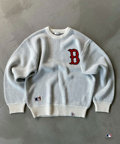 Perushu（ペルーシュ）の「Perushu × MLB ジャガードニット（ニット/セーター・メンズ・アイボリー/ブラック/ブラウン/ネイビー・MEDIUM/LARGE/SMALL）」の2枚目の写真