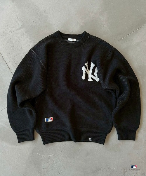 Perushu（ペルーシュ）の「Perushu × MLB ジャガードニット（ニット/セーター・メンズ・アイボリー/ブラック/ブラウン/ネイビー・MEDIUM/LARGE/SMALL）」の3枚目の写真