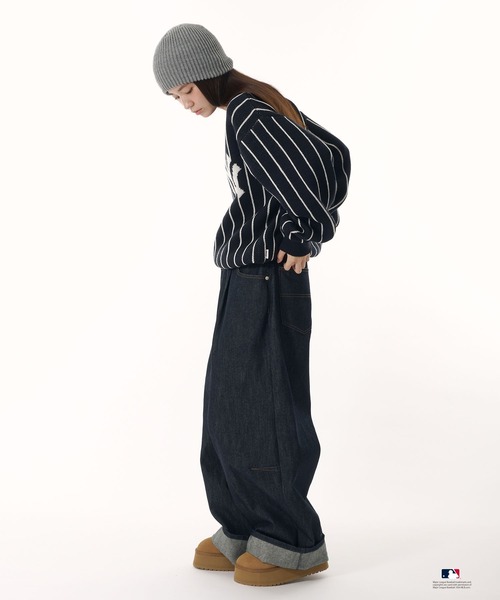 Perushu（ペルーシュ）の「Perushu × MLB ジャガードニット（ニット/セーター・メンズ・アイボリー/ブラック/ブラウン/ネイビー・MEDIUM/LARGE/SMALL）」の7枚目の写真