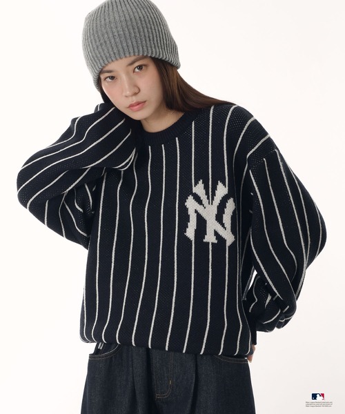 Perushu（ペルーシュ）の「Perushu × MLB ジャガードニット（ニット/セーター・メンズ・アイボリー/ブラック/ブラウン/ネイビー・MEDIUM/LARGE/SMALL）」の8枚目の写真