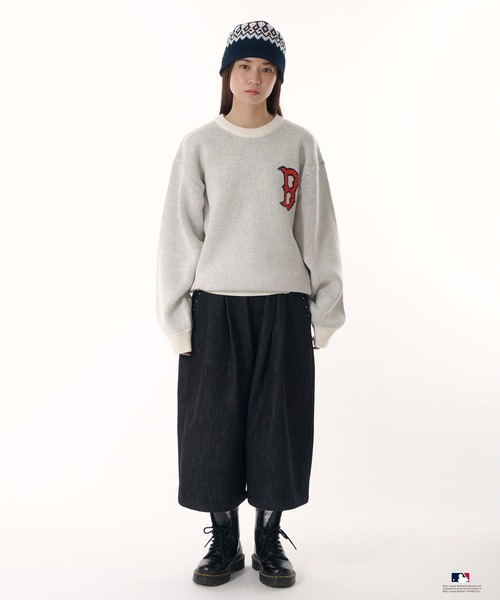 Perushu（ペルーシュ）の「Perushu × MLB ジャガードニット（ニット/セーター・メンズ・アイボリー/ブラック/ブラウン/ネイビー・MEDIUM/LARGE/SMALL）」の14枚目の写真