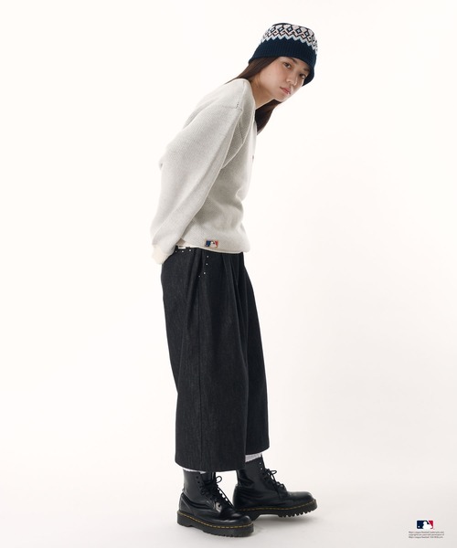 Perushu（ペルーシュ）の「Perushu × MLB ジャガードニット（ニット/セーター・メンズ・アイボリー/ブラック/ブラウン/ネイビー・MEDIUM/LARGE/SMALL）」の16枚目の写真