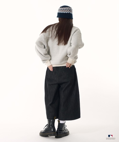 Perushu（ペルーシュ）の「Perushu × MLB ジャガードニット（ニット/セーター・メンズ・アイボリー/ブラック/ブラウン/ネイビー・MEDIUM/LARGE/SMALL）」の17枚目の写真