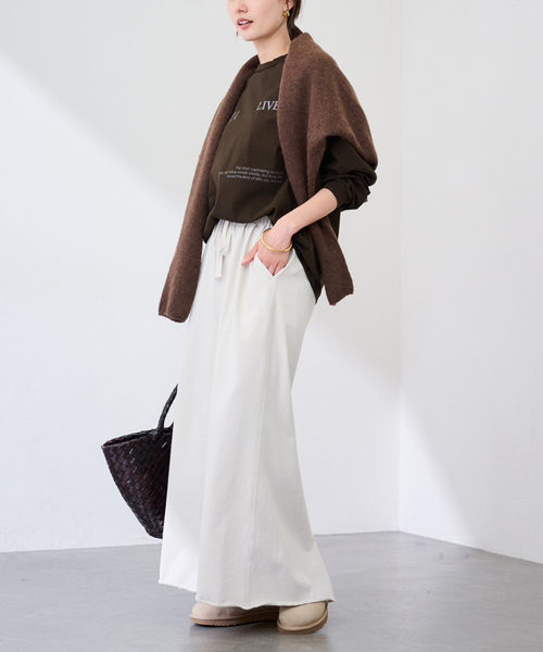 FRAMeWORK（フレームワーク）の「ロゴロンT(LIVELY)（Tシャツ/カットソー・レディース・ブラウン/ホワイト/チャコールグレー・FREE）」の9枚目の写真