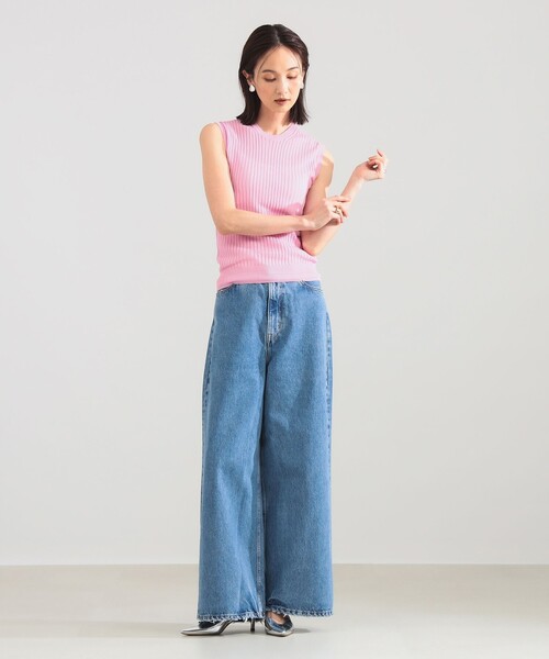 SLOANE（スローン）の「【別注】SLOANE / 14ゲージ ワイドリブ ノースリーブ ニット（ニット/セーター・レディース・ピンク/ホワイト/ブラック・1/2）」の15枚目の写真