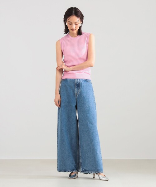 SLOANE（スローン）の「【別注】SLOANE / 14ゲージ ワイドリブ ノースリーブ ニット（ニット/セーター・レディース・ピンク/ホワイト/ブラック・1/2）」の16枚目の写真