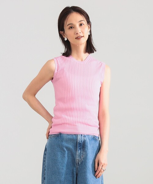 SLOANE（スローン）の「【別注】SLOANE / 14ゲージ ワイドリブ ノースリーブ ニット（ニット/セーター・レディース・ピンク/ホワイト/ブラック・1/2）」の17枚目の写真