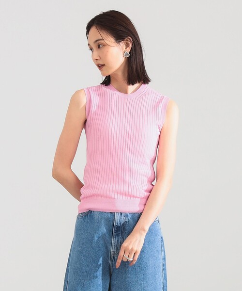 SLOANE（スローン）の「【別注】SLOANE / 14ゲージ ワイドリブ ノースリーブ ニット（ニット/セーター・レディース・ピンク/ホワイト/ブラック・1/2）」の18枚目の写真