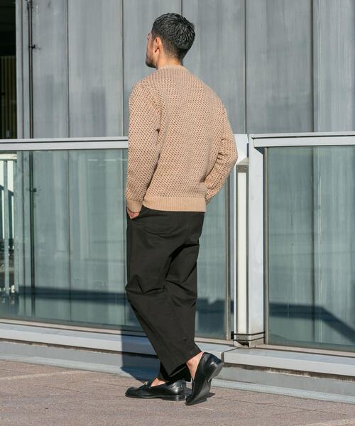 URBAN RESEARCH ROSSO MEN（アーバンリサーチロッソメン）の「『XLサイズあり』バーズアイ柄クルーネックニット（ニット/セーター・メンズ・ネイビー/グレー/アイボリー/ブラック/グレー系その他・SMALL/MEDIUM/LARGE/X-LARGE）」の7枚目の写真