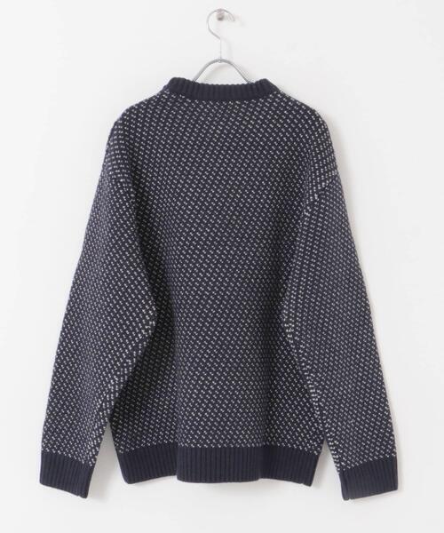 URBAN RESEARCH ROSSO MEN（アーバンリサーチロッソメン）の「『XLサイズあり』バーズアイ柄クルーネックニット（ニット/セーター・メンズ・ネイビー/グレー/アイボリー/ブラック/グレー系その他・SMALL/MEDIUM/LARGE/X-LARGE）」の19枚目の写真