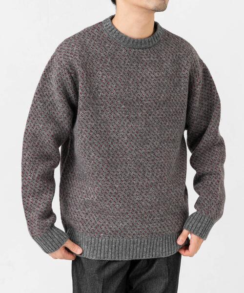 URBAN RESEARCH ROSSO MEN（アーバンリサーチロッソメン）の「『XLサイズあり』バーズアイ柄クルーネックニット（ニット/セーター・メンズ・ネイビー/グレー/アイボリー/ブラック/グレー系その他・SMALL/MEDIUM/LARGE/X-LARGE）」の22枚目の写真