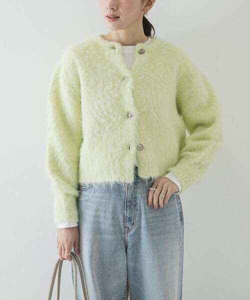 セール】ブラッシュシャギーニットカーディガン（カーディガン/ボレロ