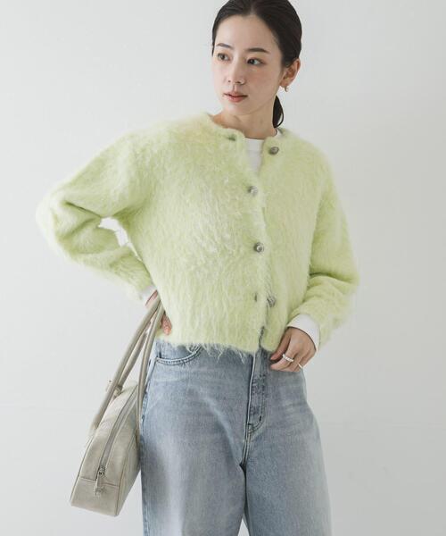 セール】ブラッシュシャギーニットカーディガン（カーディガン/ボレロ