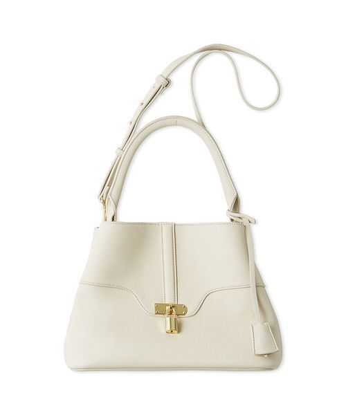 SNIDEL（スナイデル）の「パッドロックバッグ（ハンドバッグ・レディース・アイボリー/ブラック/キャメル・F）」の2枚目の写真