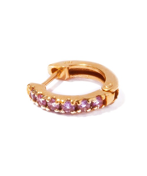 les bonbon（ルボンボン）の「【les bon bon】embrace pink sapphire pierce pair/エンブレイス ピンクサファイア ピアス BOB800（ピアス（両耳用）・レディース・ゴールド・FREE）」の4枚目の写真