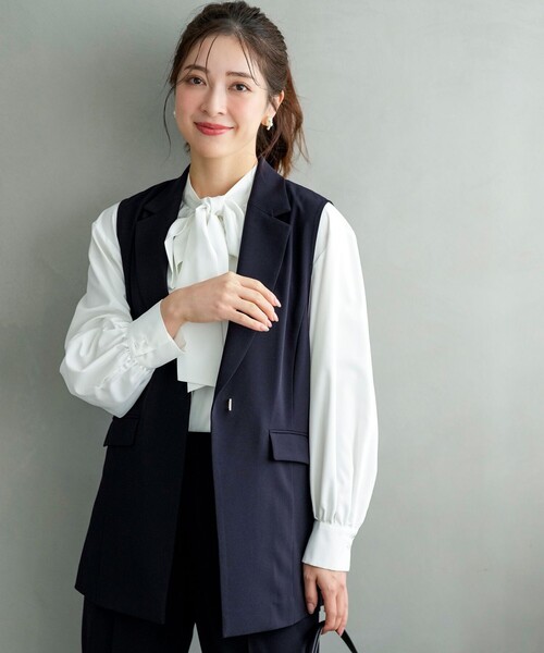 ANY SIS(エニィスィス)の「セレモニーダブルクロス ジレ(その他アウター・レディース・ネイビー系/ブラック系・X-LARGE)」の16枚目の写真