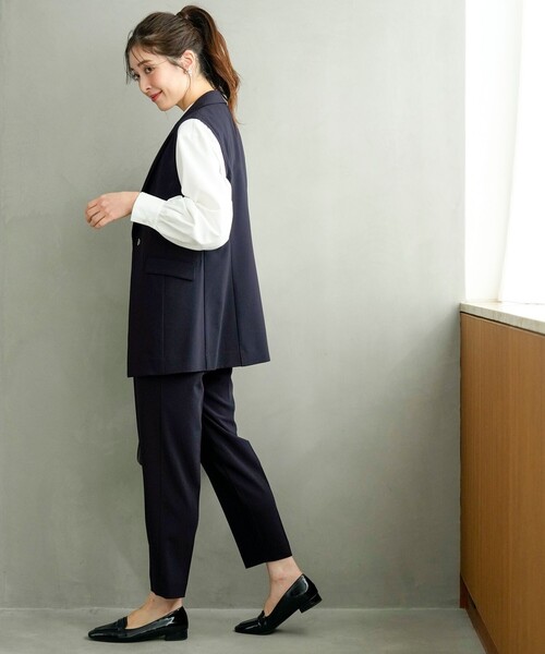 ANY SIS(エニィスィス)の「セレモニーダブルクロス ジレ(その他アウター・レディース・ネイビー系/ブラック系・X-LARGE)」の4枚目の写真