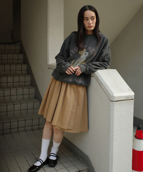 TTUDEMENT(トュードメント)の「A-LINE FLARED WRAP SKIRT_BEIGE(スカート・レディース・その他・SMALL/MEDIUM)」の2枚目の写真