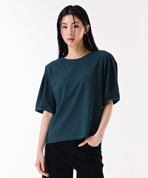 レディース 袖変形 5部Tシャツ-DBRG5872C0G