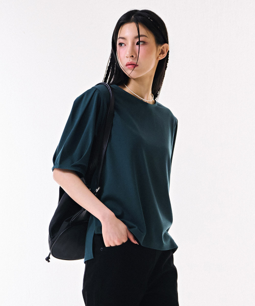 CHASECULT(チェイスカルト)の「レディース 袖変形 5部Tシャツ-DBRG5872C0G(Tシャツ/カットソー・レディース・ブルー・90/85)」の3枚目の写真