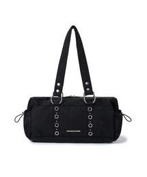Nylon Eyelet Duffle Bag (Black)