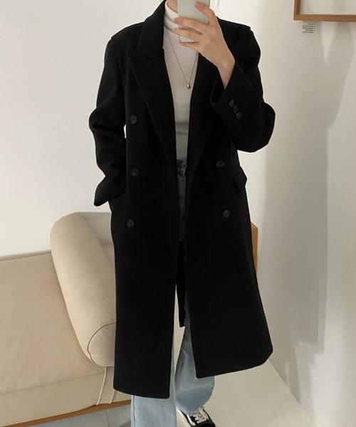 セール】ダブルボタンロングチェスターコート（チェスターコート