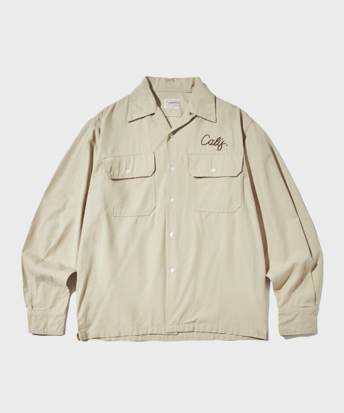OUTSTANDING(アウトスタンディング)の「CHAIN STITCH OPEN COLLAR SHIRT_L.BEIGE(シャツ/ブラウス・メンズ・その他・SMALL/MEDIUM/LARGE)」の1枚目の写真