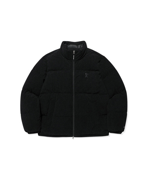 コーデュロイダウンジャケット ブラック