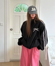 VIBGYOR Women（ヴィブジョー　ウィメン）の「【Mayree】 リボン デザイン サイドライン レース アウター（ナイロンジャケット）」