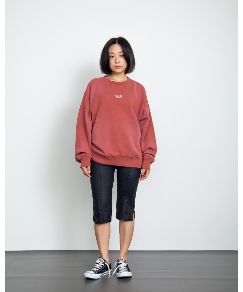 WIND AND SEA（ウィンダンシー）の「SULFUR DYEING LOGO CREWNECK SWEATSHIRT（スウェット・メンズ・パープル/ブラウン/サックスブルー系/レッド/ブラック・S/M/L/XL）」の21枚目の写真