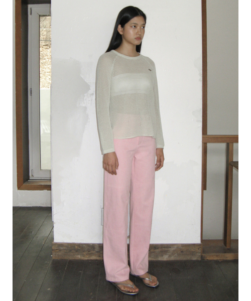SINOON（シヌーン）の「PIGMENT WASHING PANTS (LIGHT PINK)（その他パンツ・レディース・ライトピンク・MEDIUM/SMALL）」の2枚目の写真
