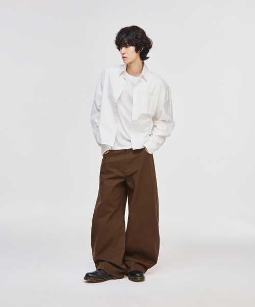 SIGNATURE（シグネチャ）の「ツイストカーブドコットンパンツ[ブラウン]（その他パンツ・レディース・その他・SMALL/MEDIUM/LARGE/X-LARGE）」の6枚目の写真