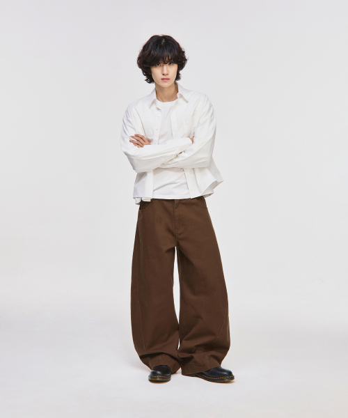 SIGNATURE（シグネチャ）の「ツイストカーブドコットンパンツ[ブラウン]（その他パンツ・レディース・その他・SMALL/MEDIUM/LARGE/X-LARGE）」の7枚目の写真