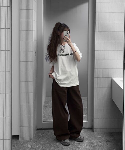 SIGNATURE（シグネチャ）の「ツイストカーブドコットンパンツ[ブラウン]（その他パンツ・レディース・その他・SMALL/MEDIUM/LARGE/X-LARGE）」の15枚目の写真