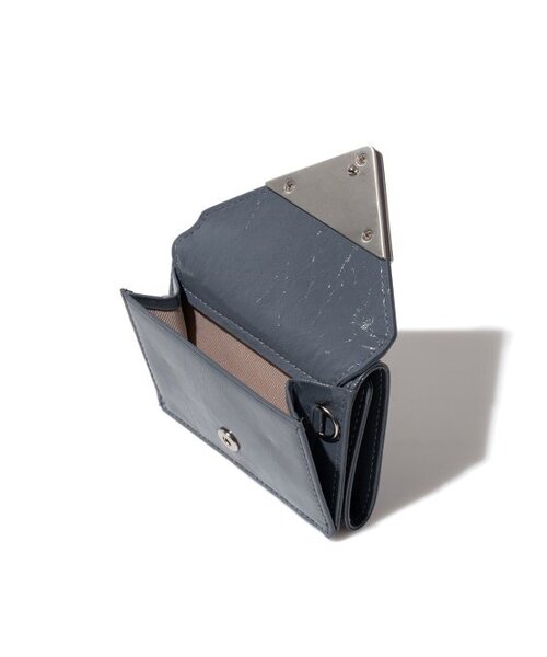 FENNEC(フェネック)の「CRINKLE TRIANGLE TRIPLE WALLET - DARK GREY(札入れ/マネークリップ・レディース・その他・FREE)」の3枚目の写真