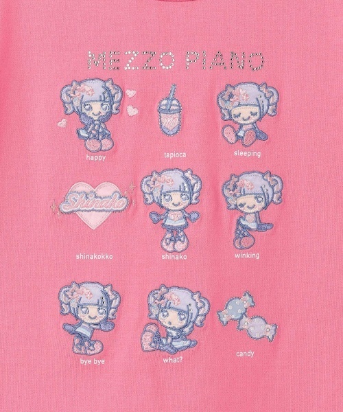 mezzo piano（メゾピアノ）の「【しなこちゃん】なりきり半袖Tシャツ（Tシャツ/カットソー・キッズ・ピンク/オフホワイト/パープル・120cm/130cm/140cm/110cm）」の6枚目の写真