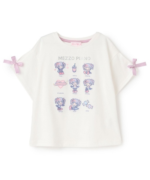 mezzo piano（メゾピアノ）の「【しなこちゃん】なりきり半袖Tシャツ（Tシャツ/カットソー・キッズ・ピンク/オフホワイト/パープル・120cm/130cm/140cm/110cm）」の16枚目の写真