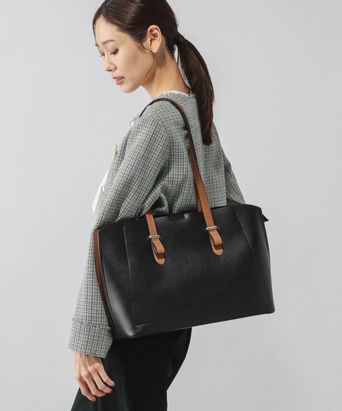 GLOBAL WORK（グローバルワーク）の「スペ軽撥水6ポケA4トート/611426（トートバッグ・レディース・ブラウン/ブラック系その他/ベージュ/ホワイト系その他6/ホワイト系その他7/ブラック・ONE SIZE）」の10枚目の写真