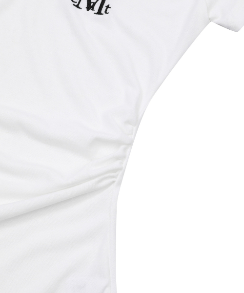 MUCENT(ムセント)の「ヤティサイドシャーリングVネック半袖ティー(4色)(Tシャツ/カットソー・レディース・チャコール/ホワイト/グレー/ブラック・FREE)」の16枚目の写真