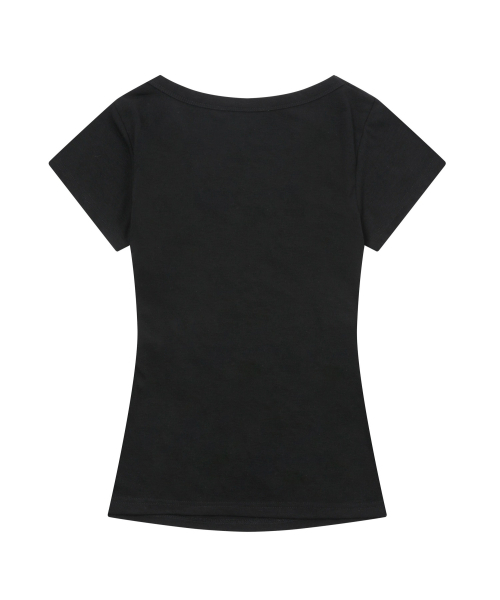 MUCENT(ムセント)の「ヤティサイドシャーリングVネック半袖ティー(4色)(Tシャツ/カットソー・レディース・チャコール/ホワイト/グレー/ブラック・FREE)」の18枚目の写真
