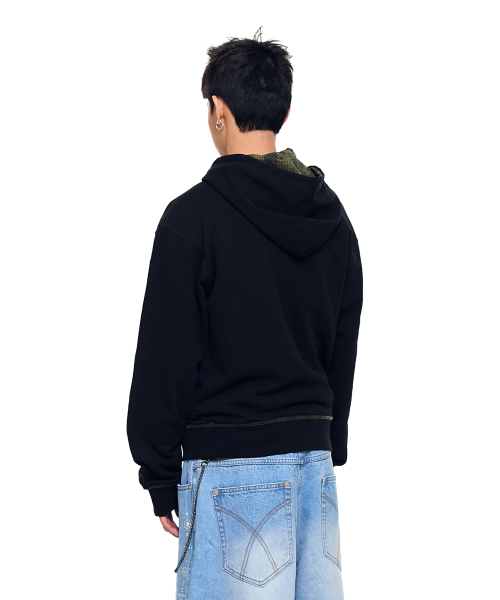 AAKAM(アーカム)の「Contrast Patch Zip-Up Hoodie (Black)(パーカー・レディース・その他・1/2)」の4枚目の写真