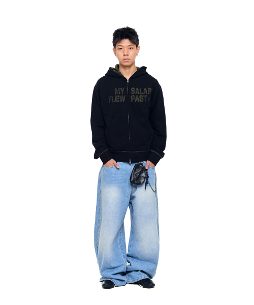 AAKAM(アーカム)の「Contrast Patch Zip-Up Hoodie (Black)(パーカー・レディース・その他・1/2)」の5枚目の写真