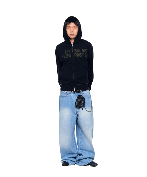 AAKAM(アーカム)の「Contrast Patch Zip-Up Hoodie (Black)(パーカー・レディース・その他・1/2)」の6枚目の写真