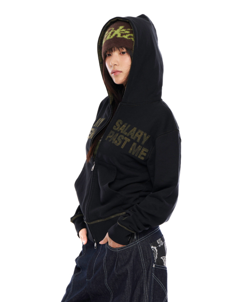 AAKAM(アーカム)の「Contrast Patch Zip-Up Hoodie (Black)(パーカー・レディース・その他・1/2)」の7枚目の写真
