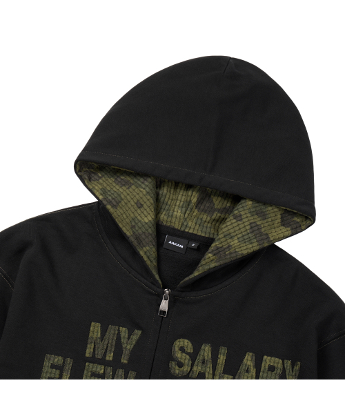 AAKAM(アーカム)の「Contrast Patch Zip-Up Hoodie (Black)(パーカー・レディース・その他・1/2)」の11枚目の写真