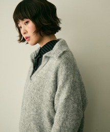 skipper fluffy knit / スキッパーフラッフィーニット