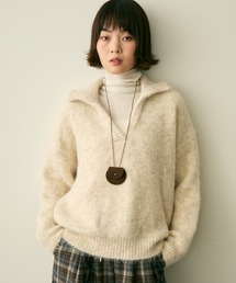 skipper fluffy knit / スキッパーフラッフィーニット