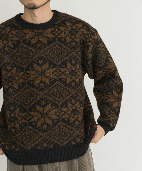 EKAL（エカル）の「ノルディックニットプルオーバー（ニット/セーター・メンズ・ブラウン/レッド・MEDIUM/LARGE）」の19枚目の写真