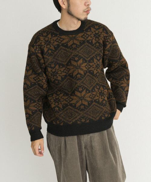 EKAL（エカル）の「ノルディックニットプルオーバー（ニット/セーター・メンズ・ブラウン/レッド・MEDIUM/LARGE）」の20枚目の写真