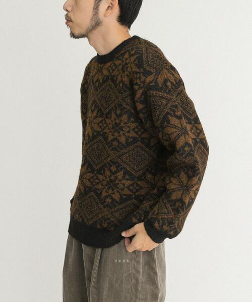 EKAL（エカル）の「ノルディックニットプルオーバー（ニット/セーター・メンズ・ブラウン/レッド・MEDIUM/LARGE）」の21枚目の写真